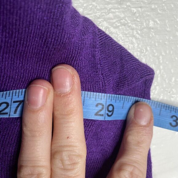 Eileen Fisher Boxy Crew Neck Deep Purple Size Small Viscose Nylon Stretch Women - Picture 7 of 8